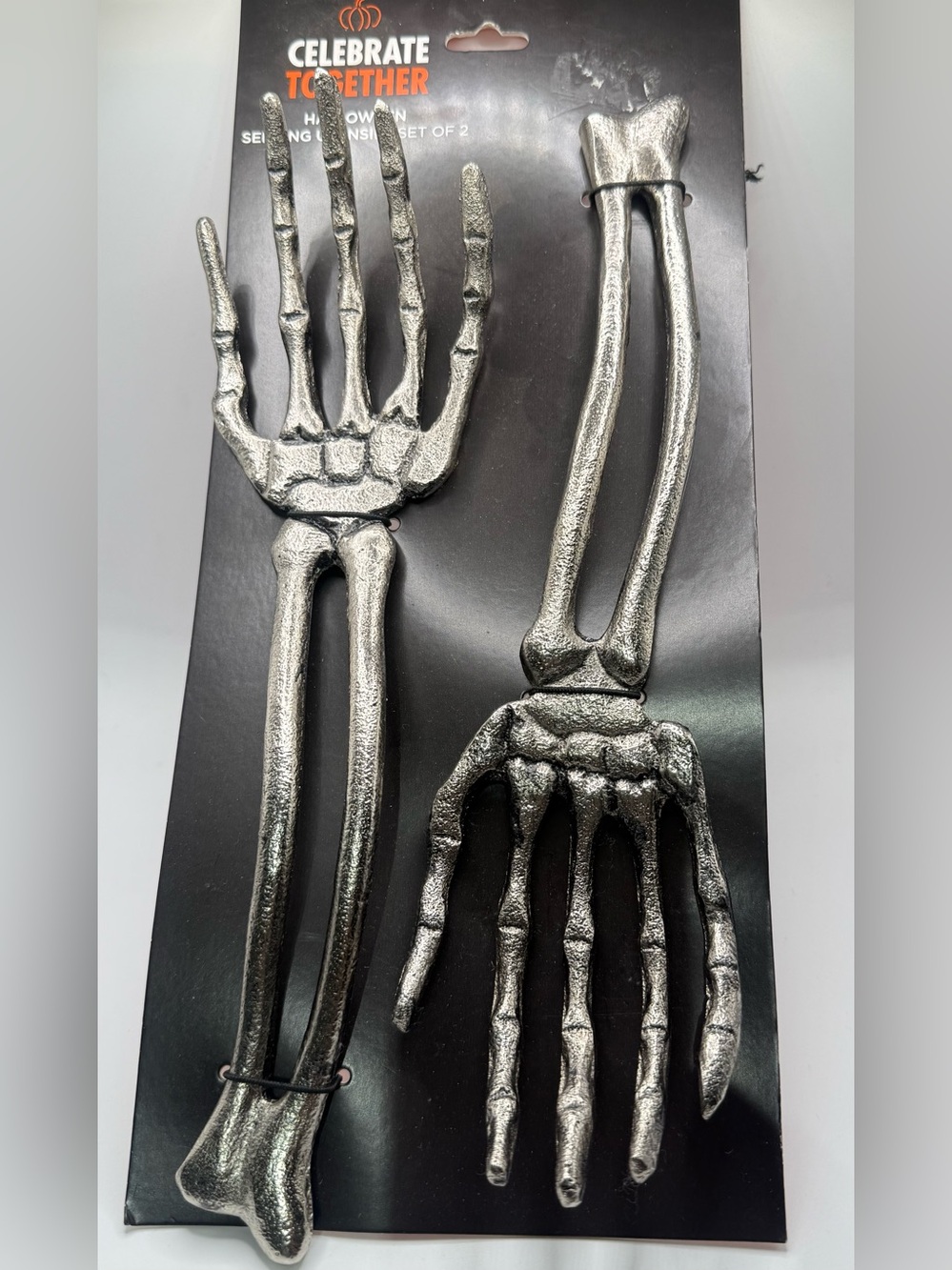 Celebrate Together™ Halloween Skeleton Hand Salad Servers new